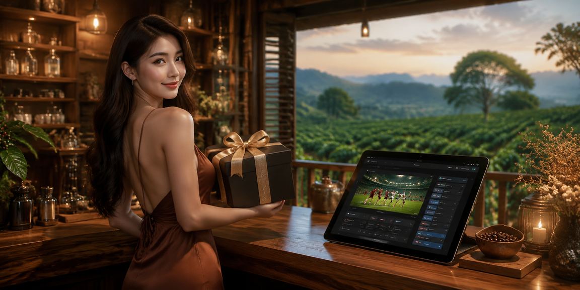 Người dùng tại Buôn Ma Thuột xem khuyến mãi casino và đặt cược thể thao trong quán cà phê