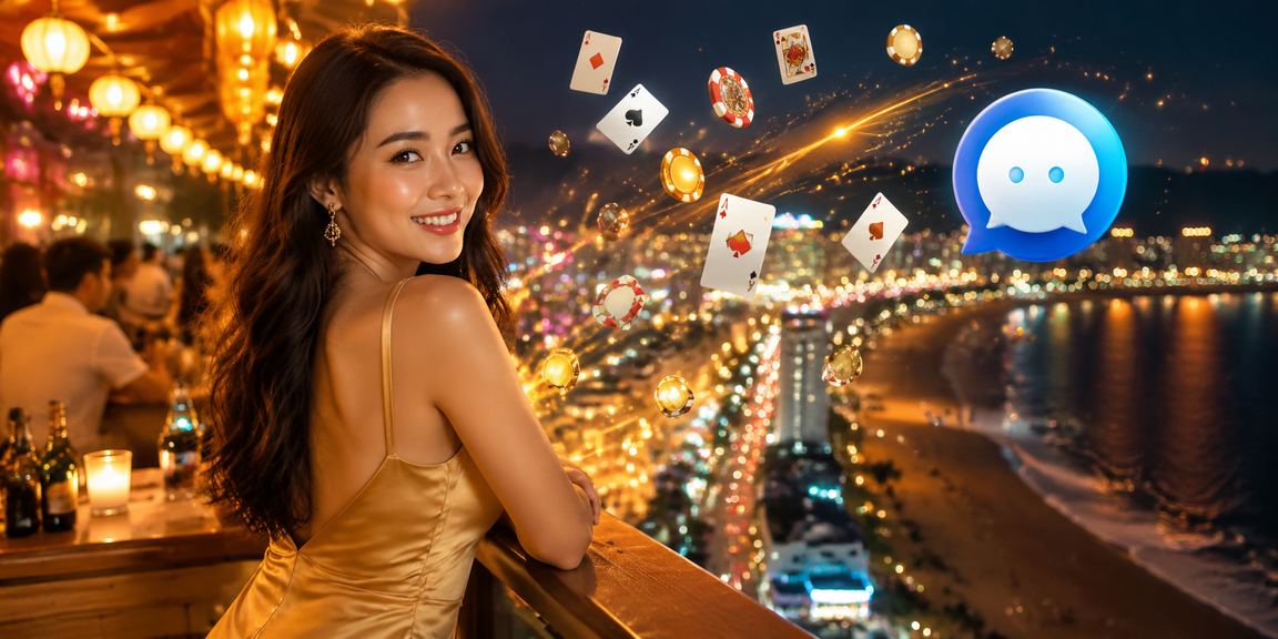 Không khí chợ đêm Nha Trang với bàn bài và màn hình hiển thị thông tin thanh toán game