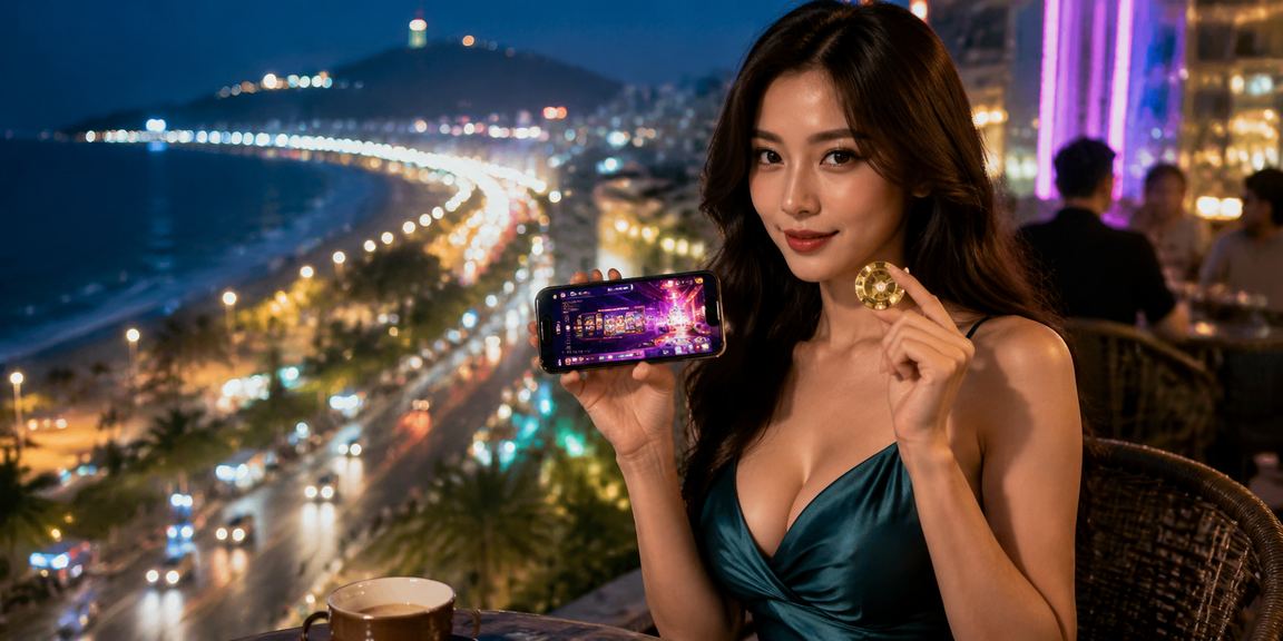 Người dùng truy cập casino di động army2 tại Vũng Tàu bên tách cà phê